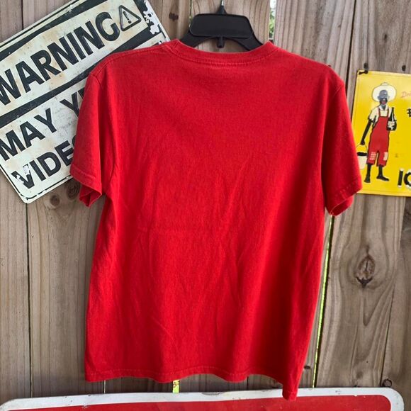 Monster Jam Grave Digger Vs Spider man red t-shirt Size 14/16 - Picture 5 of 7